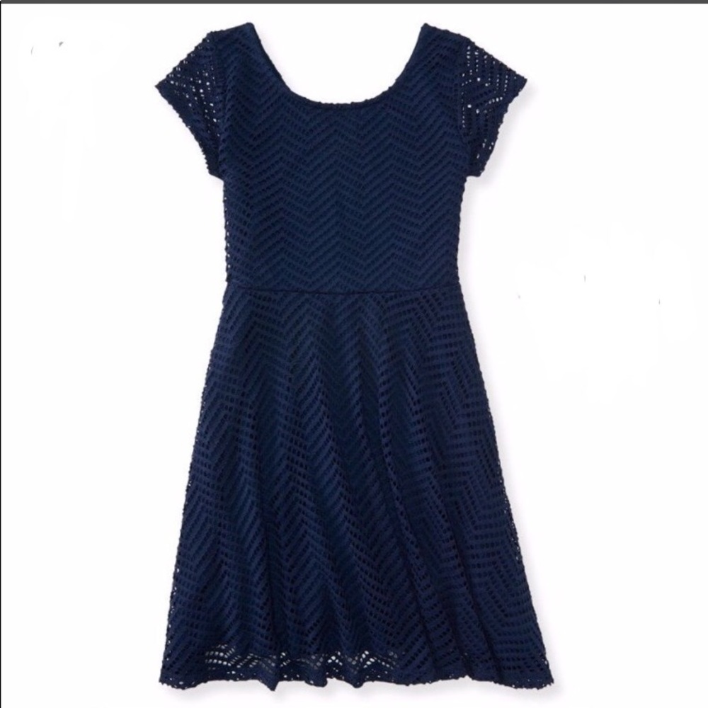 Navy Blue fit and Flare TShirt Dress